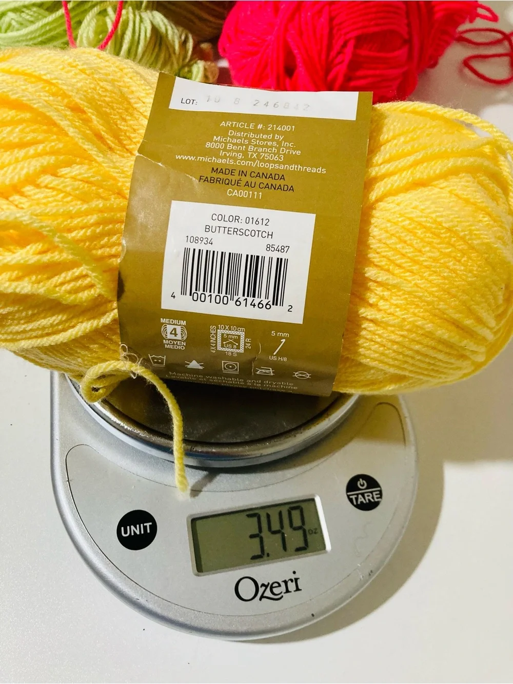 1310 g / 2 lb 14 oz 7 NWT + 4 Impeccable Acrylic Yarn Bundle - Bright Multicolor